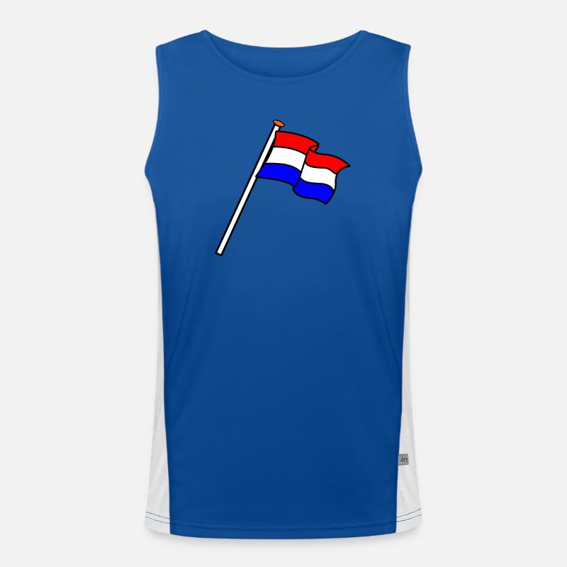 Flag Netherlands Flags NL Men's Functional Contrast Tank Top 
