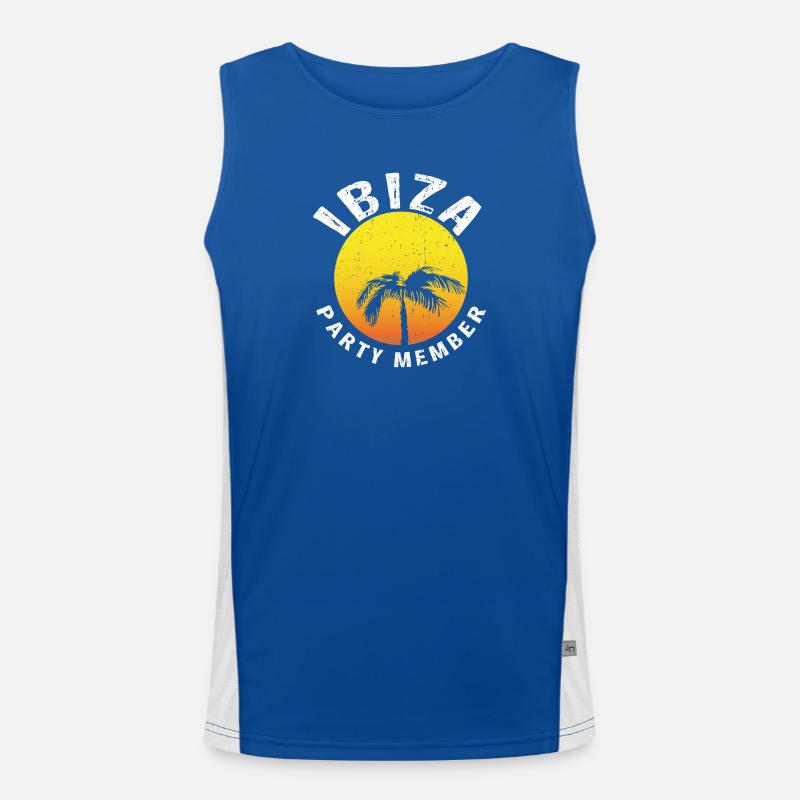 IBIZA PARTY MEMBER Funktionelles Kontrast-Tank Top für Männer 