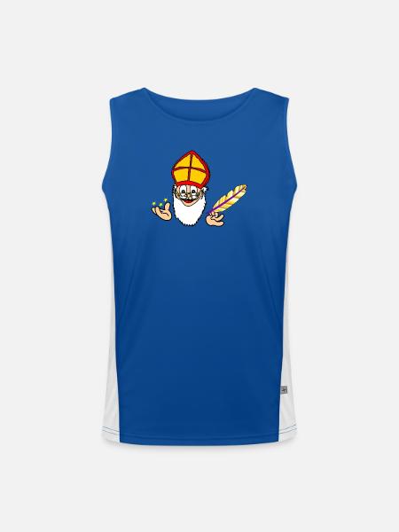 Weihnachtsmann - Funktionelles Kontrast-Tank Top für Männer - Royal/Weiß
