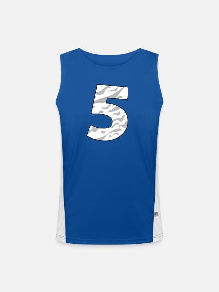 5 - Men's Functional Contrast Tank Top - royal/white