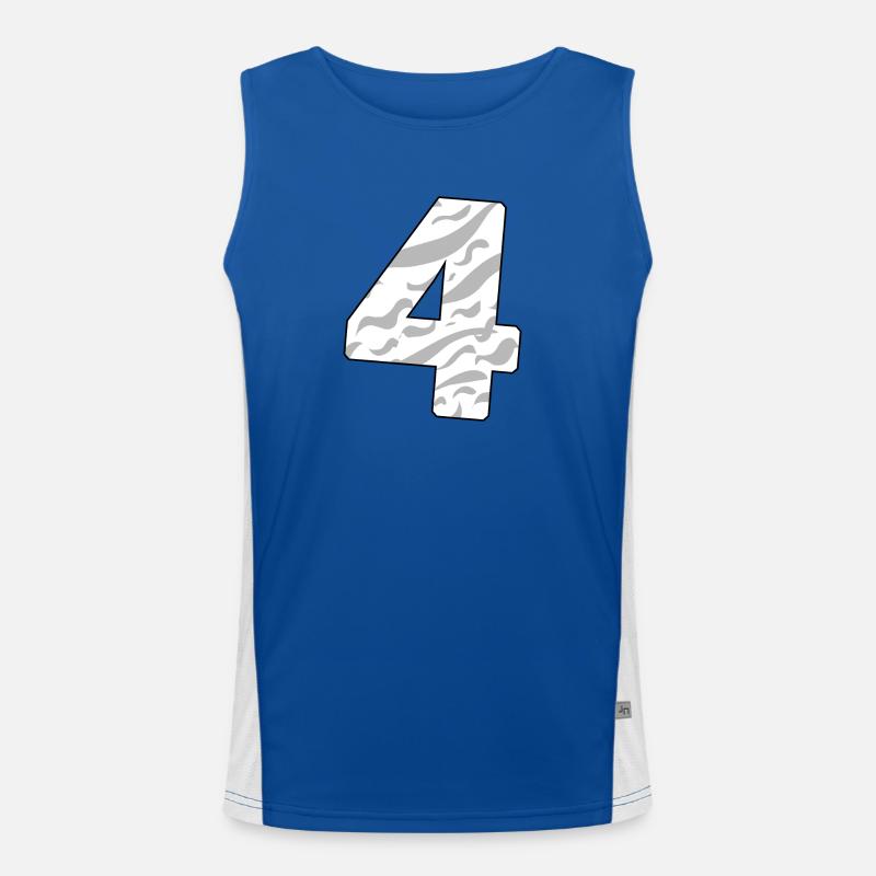 4 - Men's Functional Contrast Tank Top  - royal/white