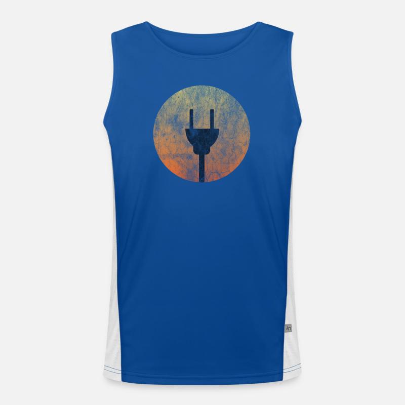 Solar Plug - T-Shirt Design Men's Functional Contrast Tank Top 