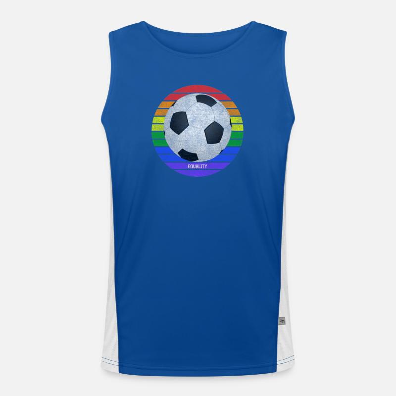 Fussball world championship rainbow equality Funktionelles Kontrast-Tank Top für Männer 
