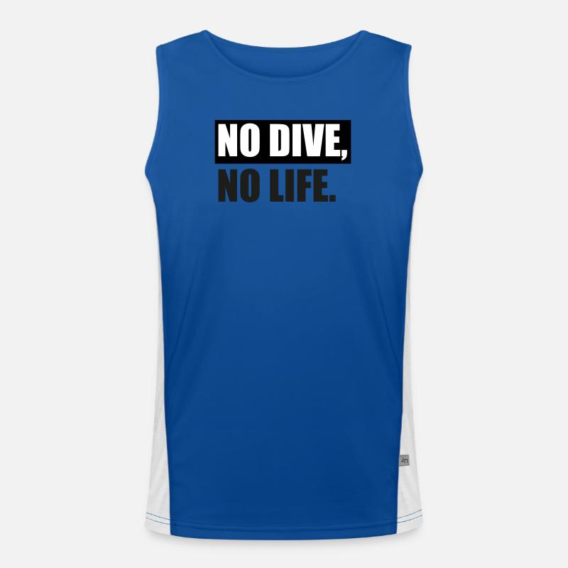 PAS DE PLONGÉE, PAS DE VIE. Débardeur respirant contrasté Homme 