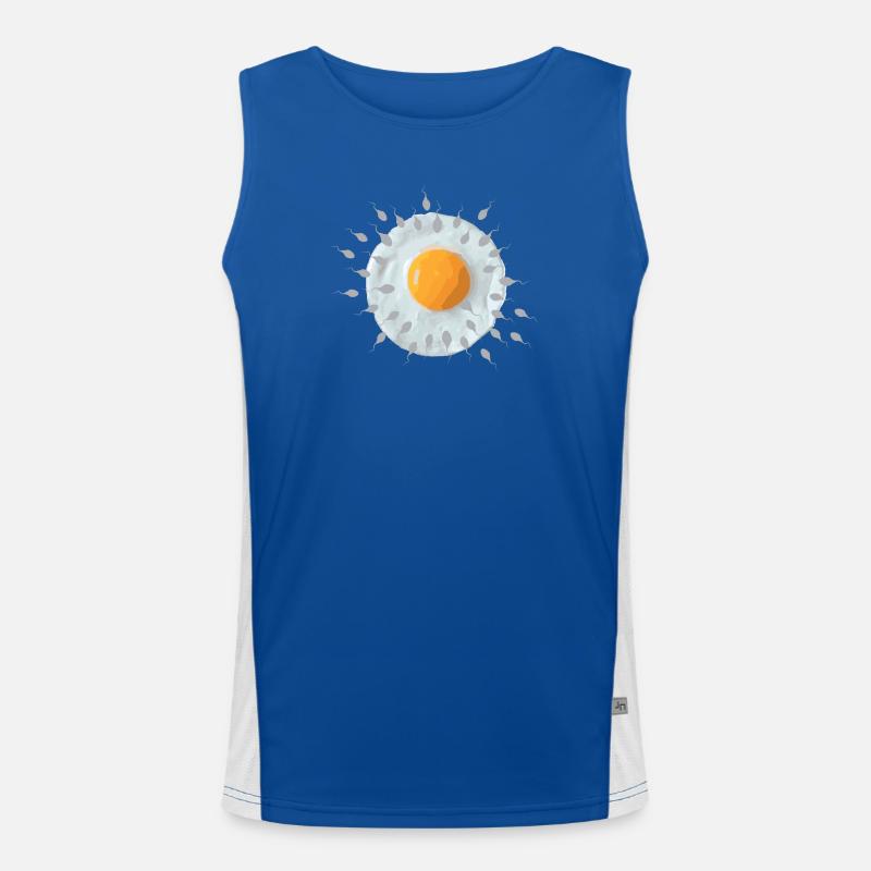 Breakfast egg - Men's Functional Contrast Tank Top  - royal/white