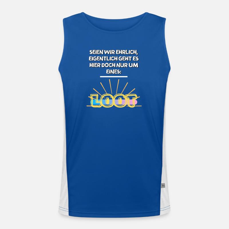 Seien wir ehrlich - Loot Funktionelles Kontrast-Tank Top für Männer 