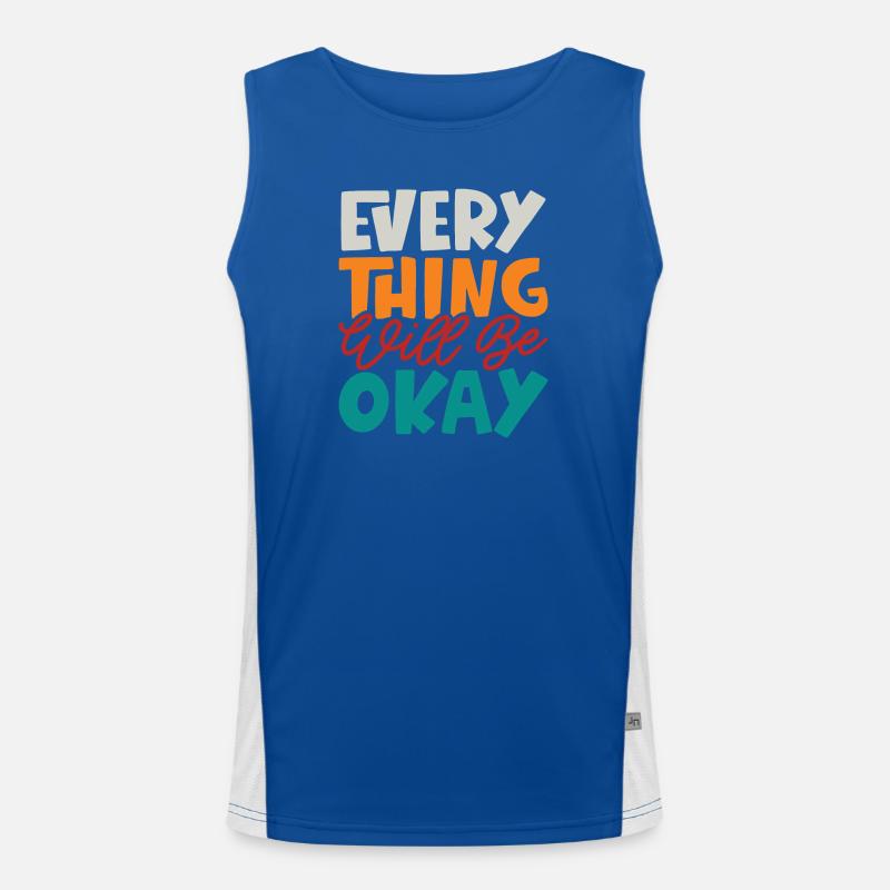 Alles wird gut Funktionelles Kontrast-Tank Top für Männer 