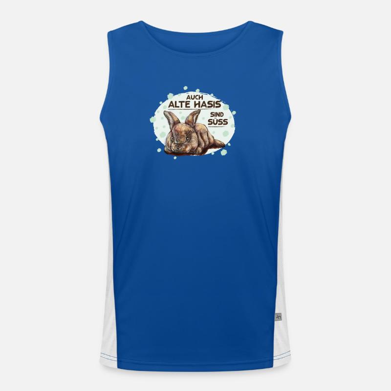 Alter Hase Funktionelles Kontrast-Tank Top für Männer 
