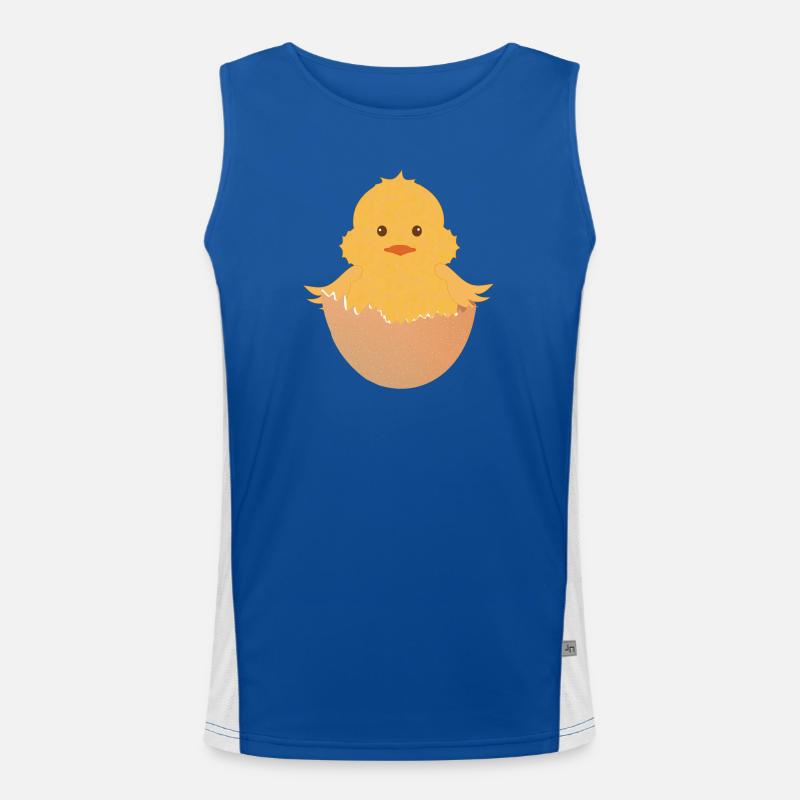 newly hatched chick in the eggshell Men's Functional Contrast Tank Top 