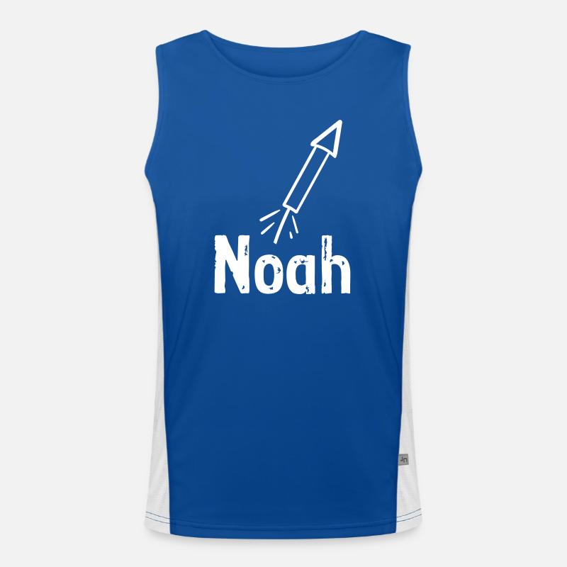 NOAH lettering with rocket VECTOR Men's Functional Contrast Tank Top 