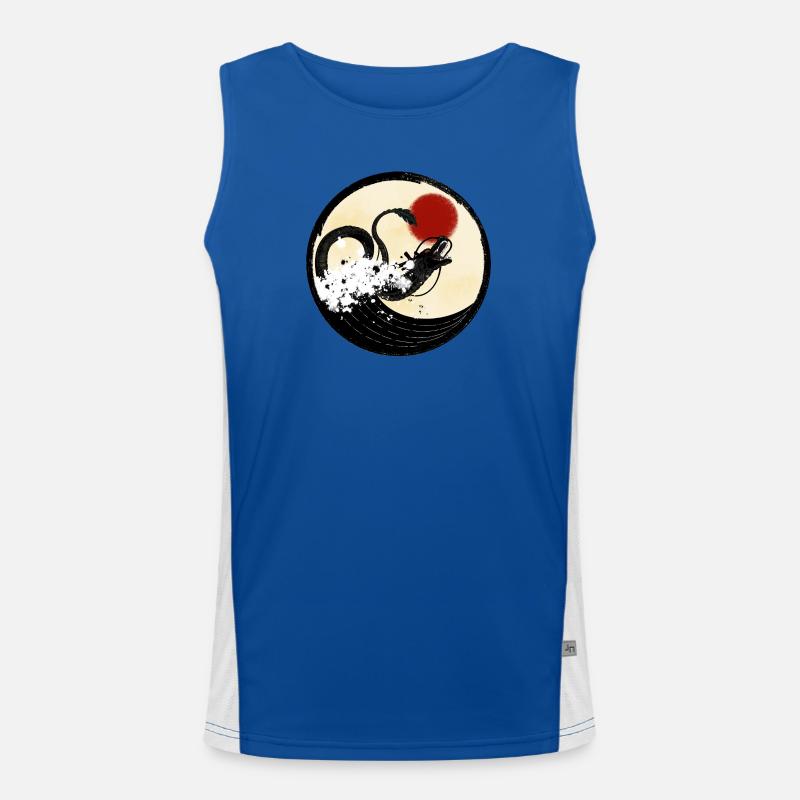 Chinesischer Drache Funktionelles Kontrast-Tank Top für Männer 
