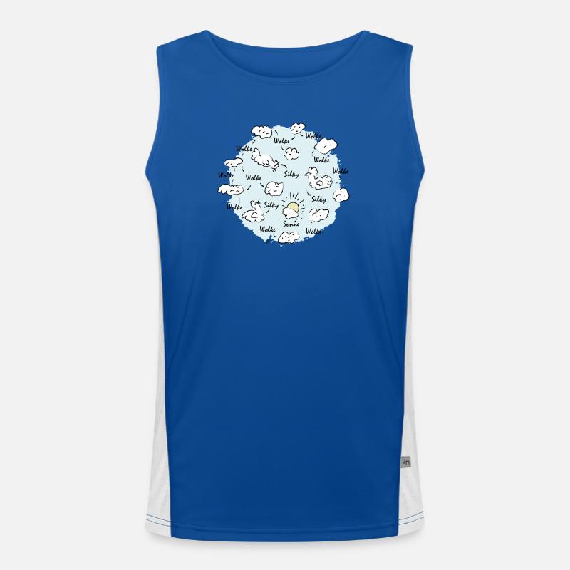 Seidenwolke Funktionelles Kontrast-Tank Top für Männer 