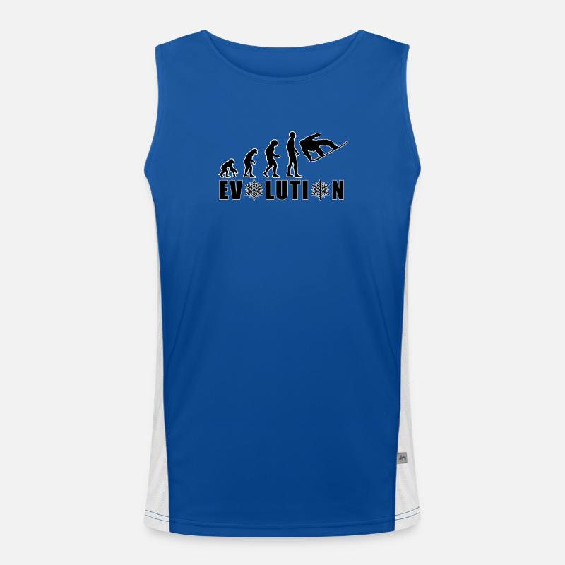 EVOLUTION SNOWBOARD Schnee Winter Geschenk Funktionelles Kontrast-Tank Top für Männer 