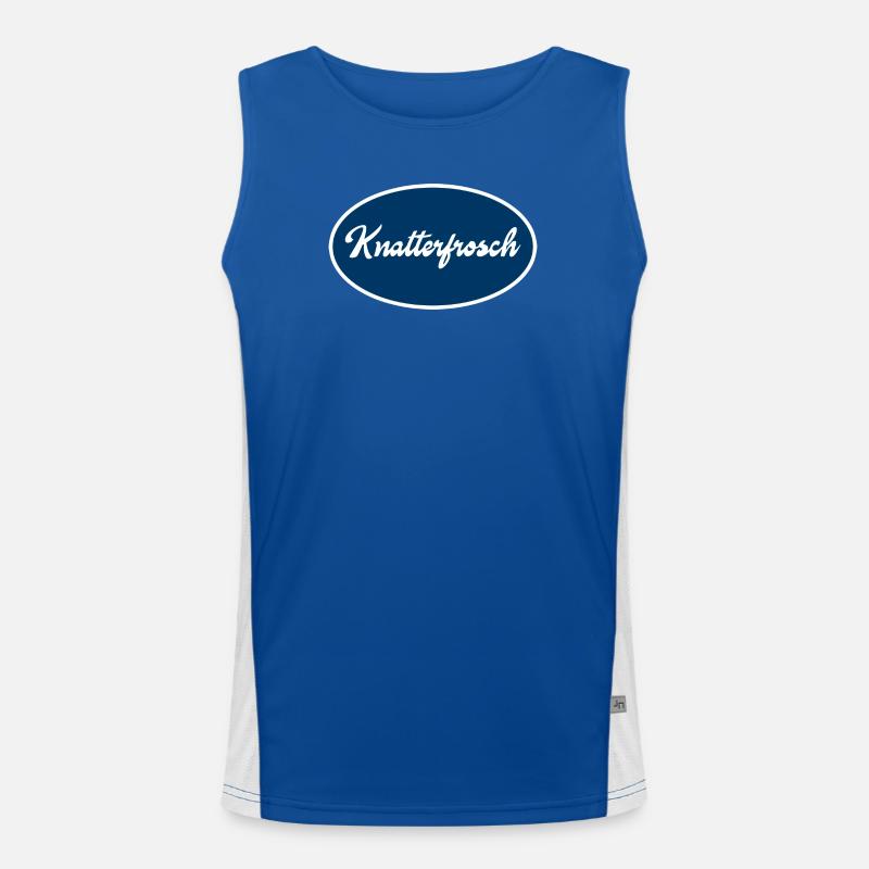 Knatterfrosch Statement Logo Funktionelles Kontrast-Tank Top für Männer 