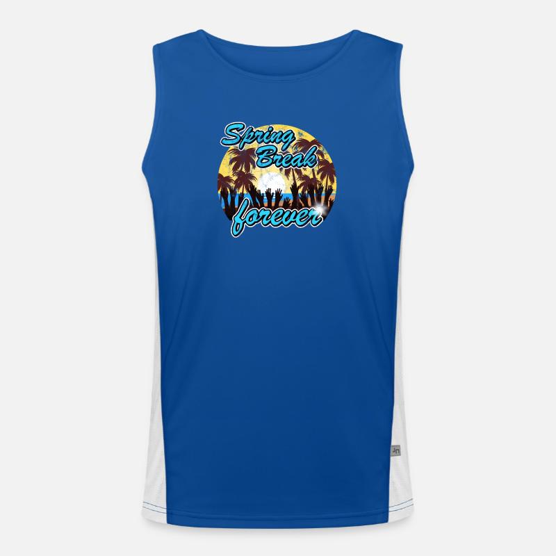 Spring Break forever - Men's Functional Contrast Tank Top  - royal/white