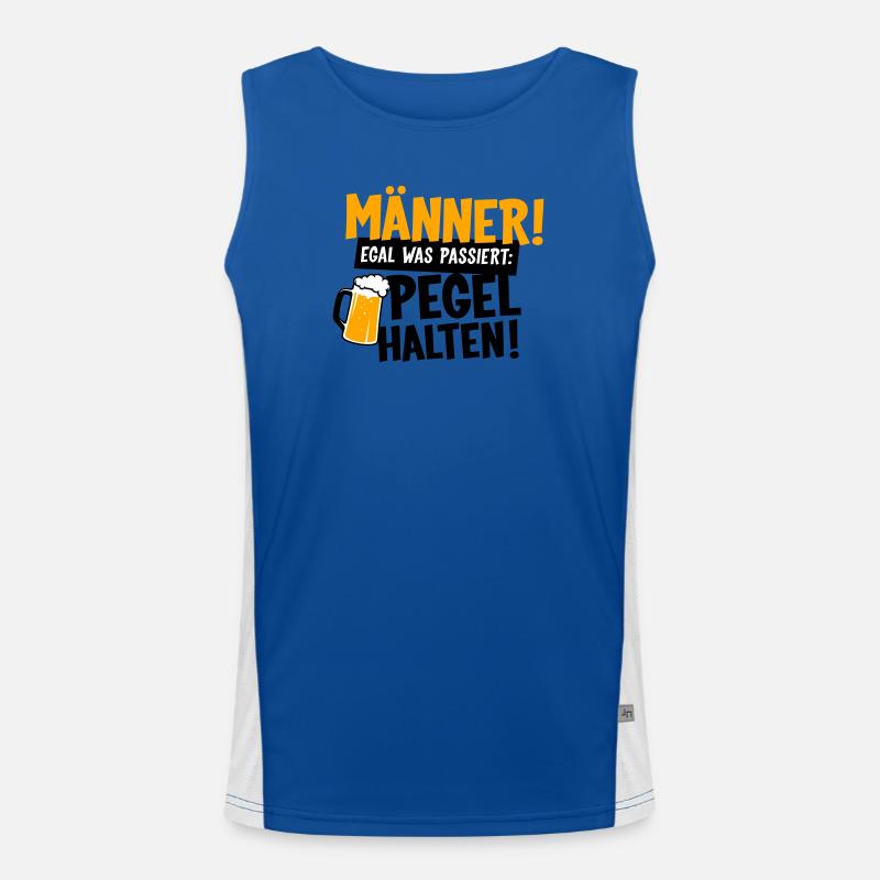 Männer Pegel halten Funktionelles Kontrast-Tank Top für Männer 