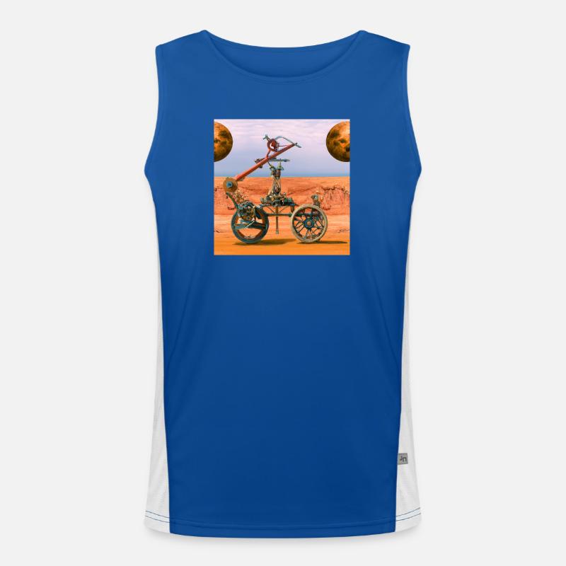 Mars car dans le style steampunk Débardeur respirant contrasté Homme 