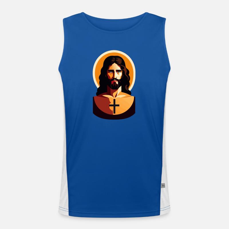 Jesus Christ Men's Functional Contrast Tank Top 