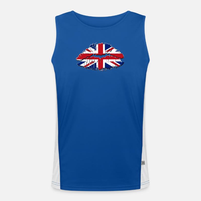 Lèvres Union Jack Pop Art Débardeur respirant contrasté Homme 