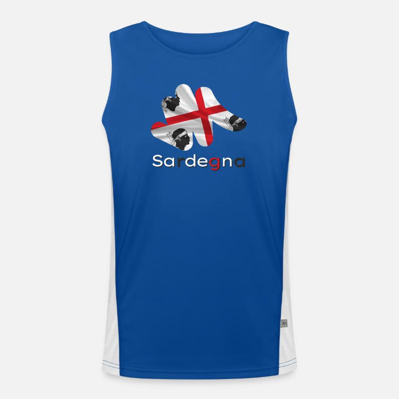 Drapeau Sardaigne Débardeur respirant contrasté Homme 