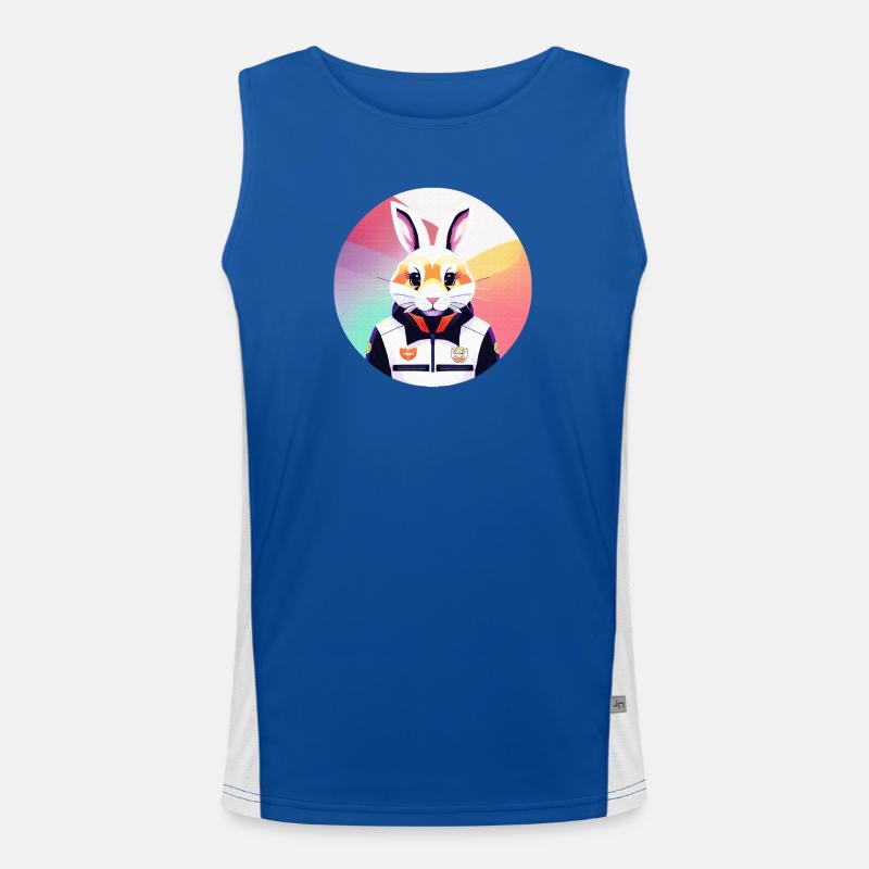 Bunny, Rabbit, Easter Bunny - Men's Functional Contrast Tank Top  - royal/white
