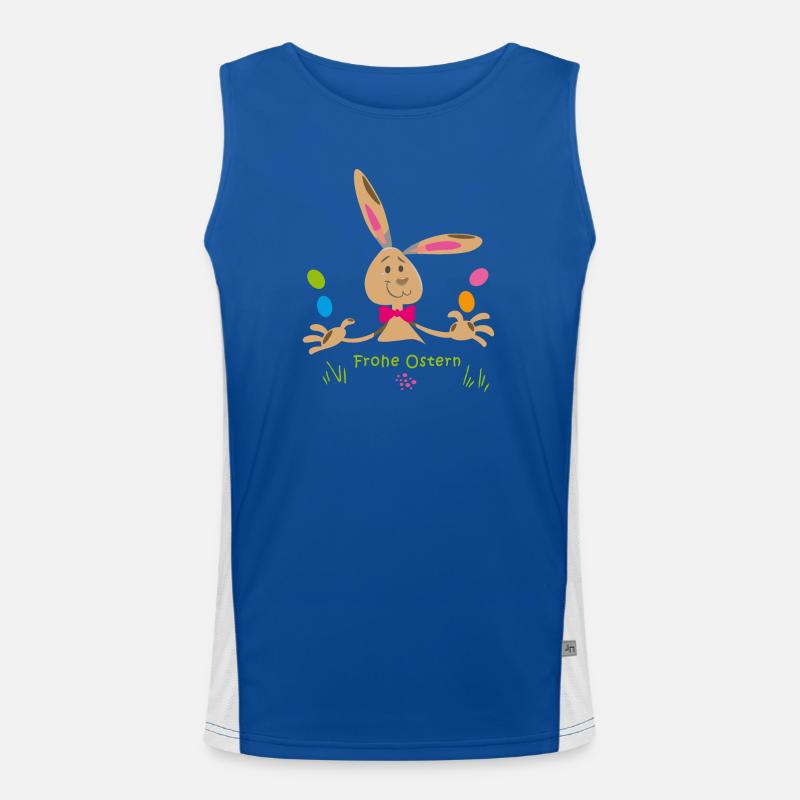 frohe Ostern Funktionelles Kontrast-Tank Top für Männer 