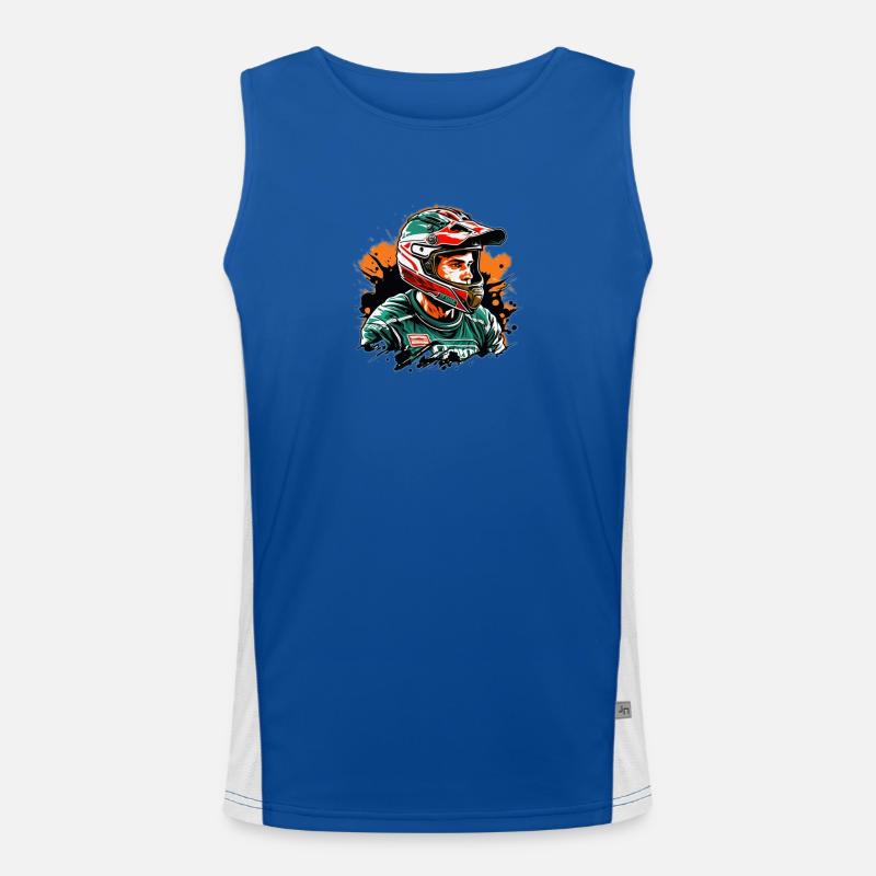 Rennfahrer Farbexplosion Funktionelles Kontrast-Tank Top für Männer 