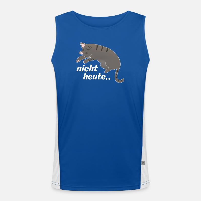 Nicht heute Katze Funktionelles Kontrast-Tank Top für Männer 