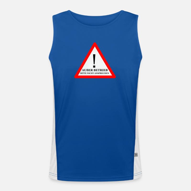 Warnschild: Nicht Ansprechen Funktionelles Kontrast-Tank Top für Männer 