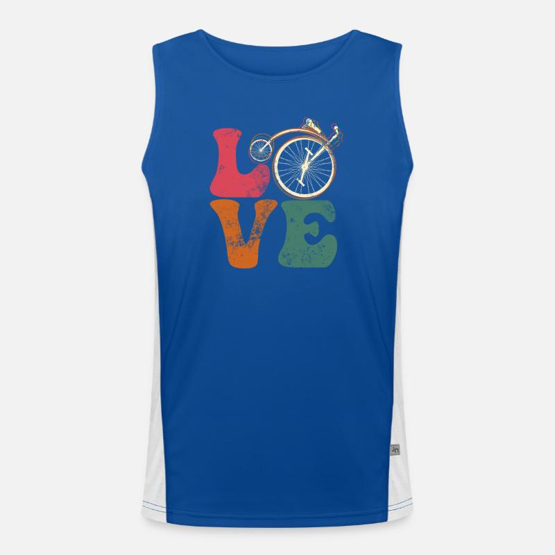 Love on Wheels Men's Functional Contrast Tank Top 