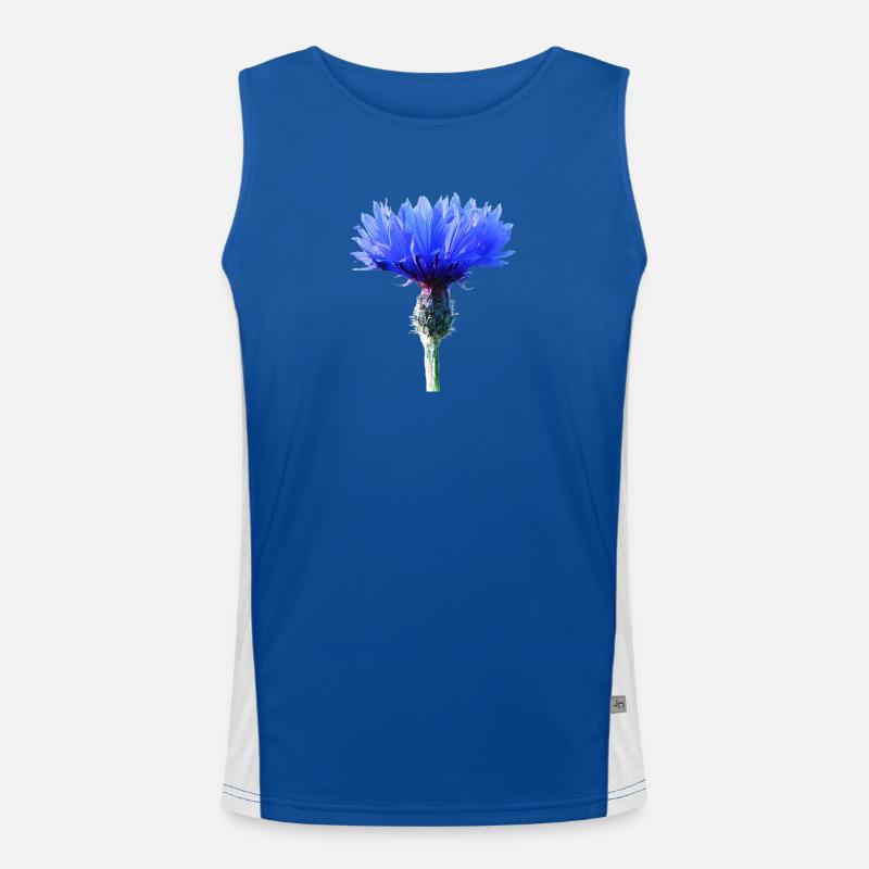 Cornflower - Men's Functional Contrast Tank Top  - royal/white