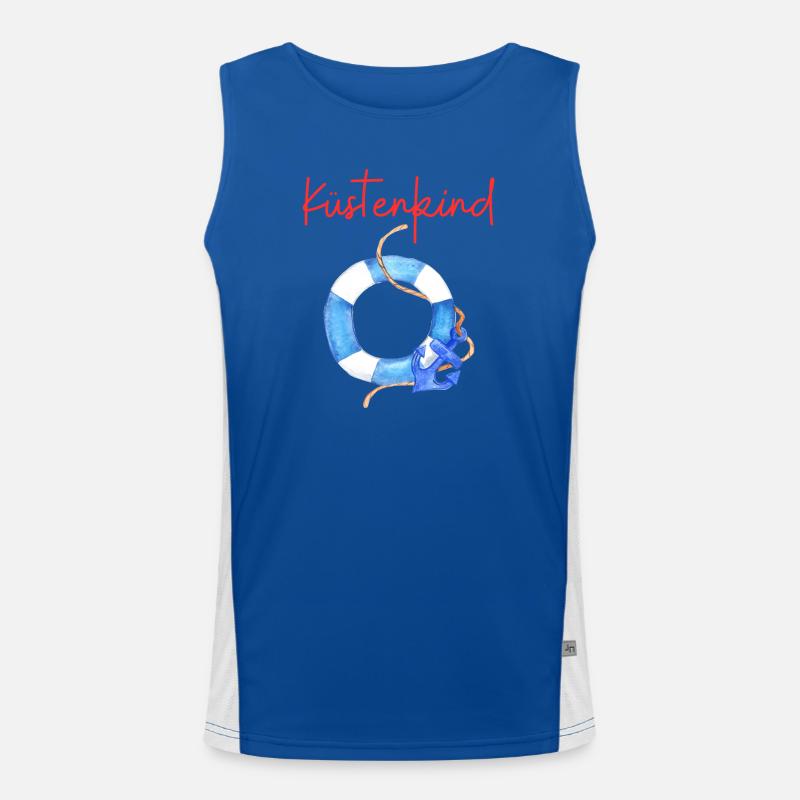 Küstenkind Funktionelles Kontrast-Tank Top für Männer 