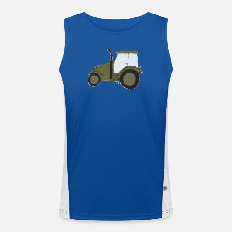 traktor oldtimer impressionismus Funktionelles Kontrast-Tank Top für Männer 