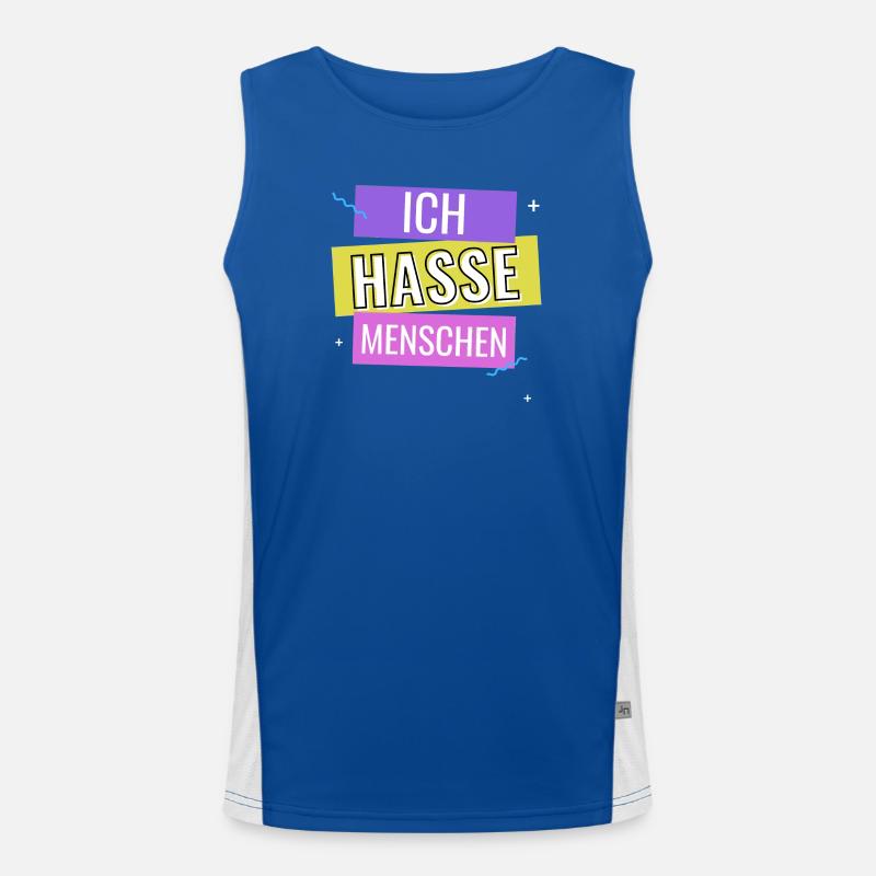 Ich hasse Menschen Funktionelles Kontrast-Tank Top für Männer 