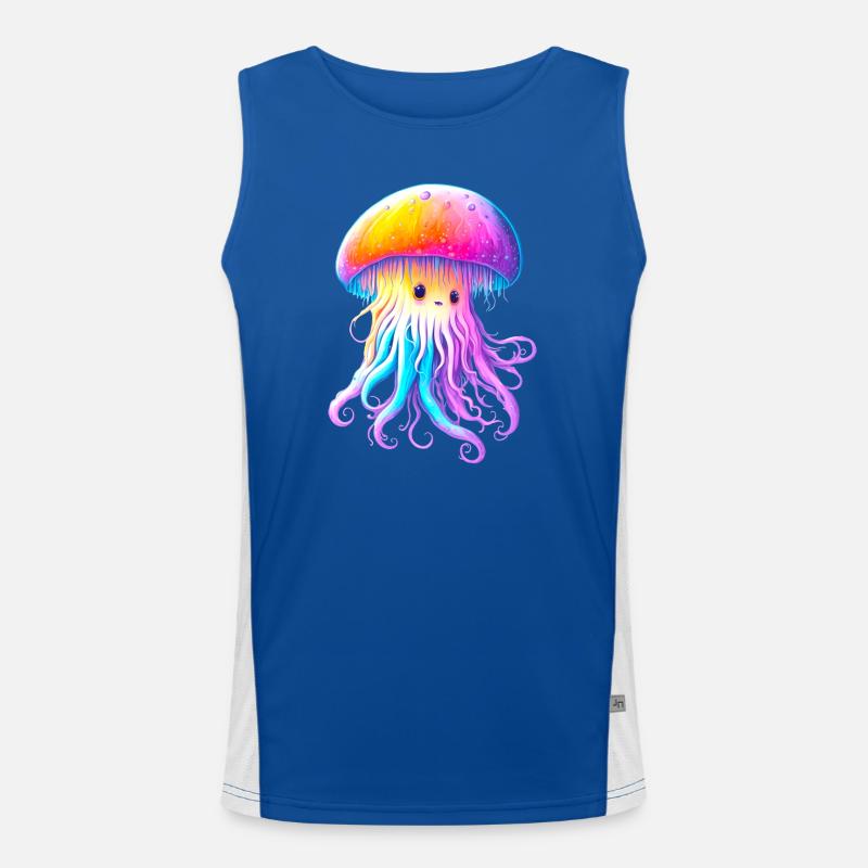 Friendly jellyfish Men's Functional Contrast Tank Top 