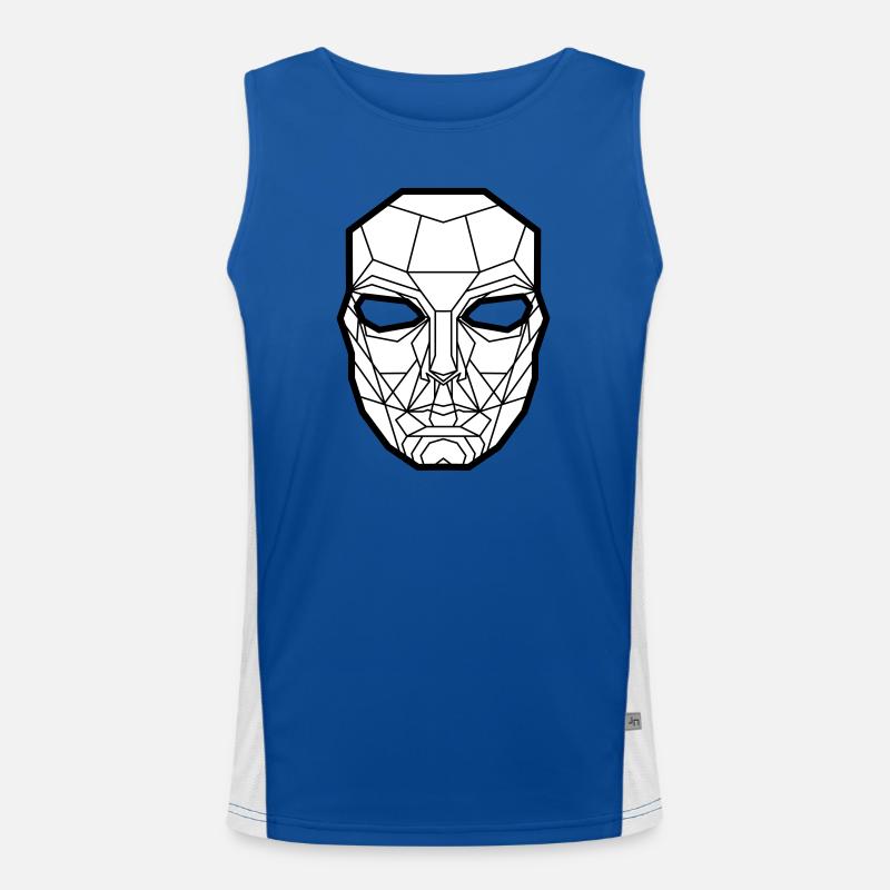Kimura Mask White Men's Functional Contrast Tank Top 