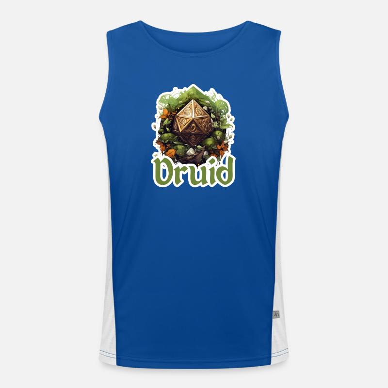 Druide mit W20 – Fantasy RPG Design Funktionelles Kontrast-Tank Top für Männer 