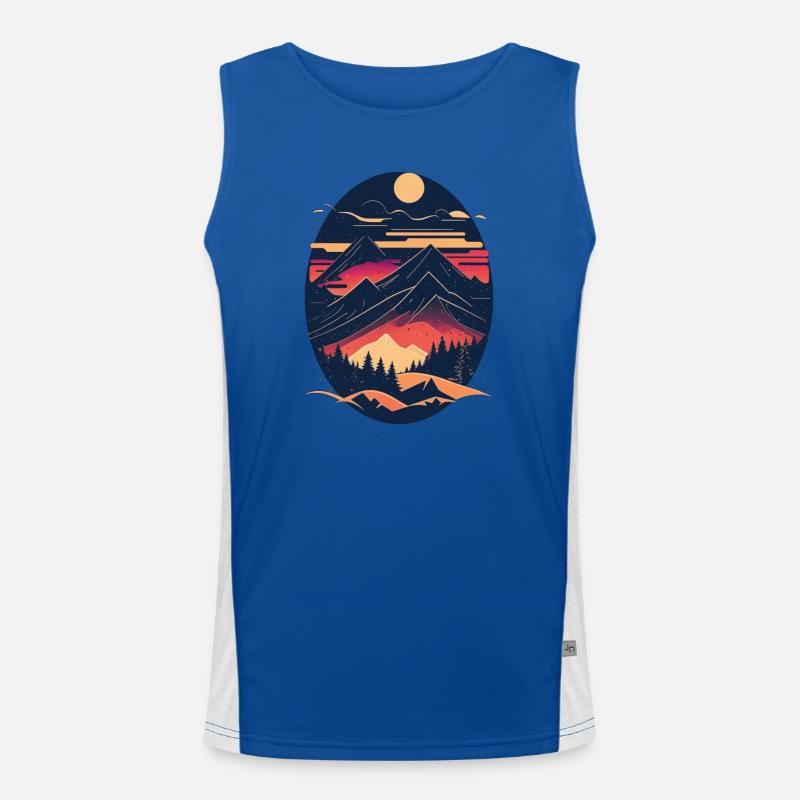 Das Abenteuer ruft Funktionelles Kontrast-Tank Top für Männer 