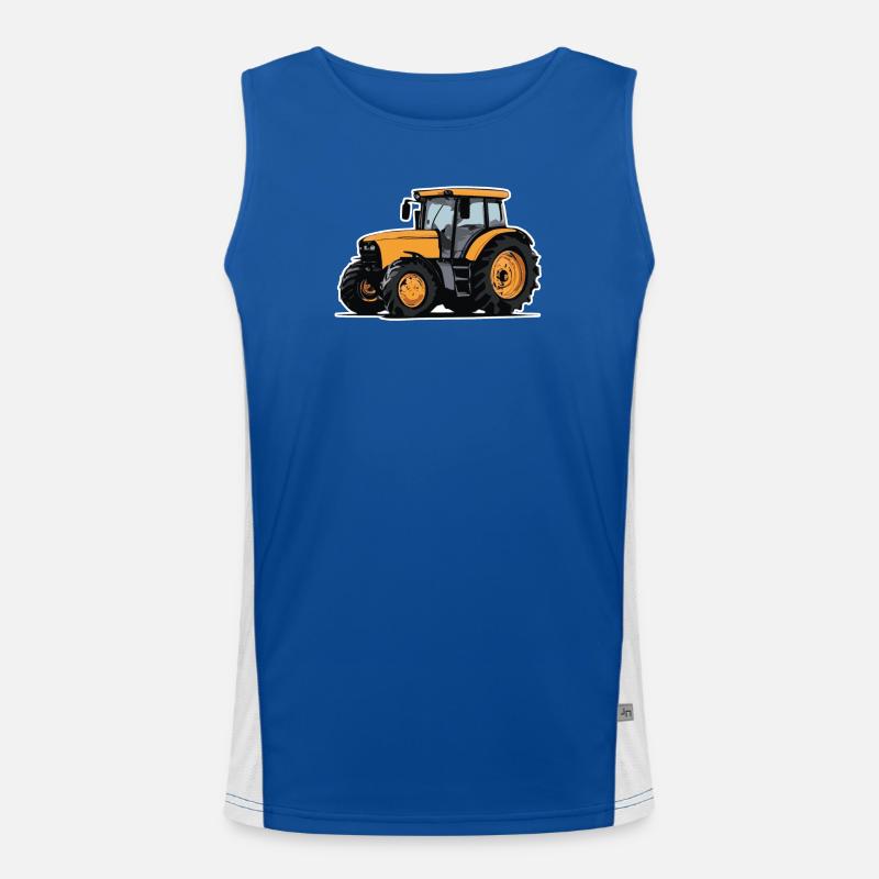 Tractor, tractor, tractor - Men's Functional Contrast Tank Top - royal/white