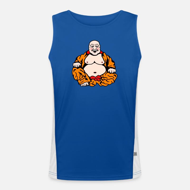 Humorvoller Buddha Funktionelles Kontrast-Tank Top für Männer 