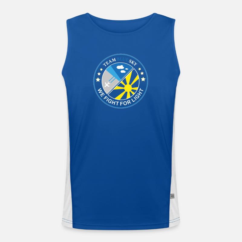 Blue Sky Flight Team Patch Men's Functional Contrast Tank Top 