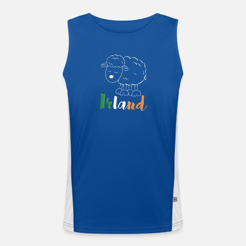 Irland Schaf (bunte Version) Funktionelles Kontrast-Tank Top für Männer 