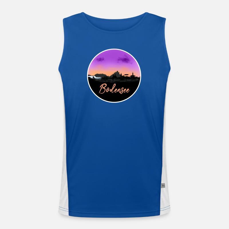 Bodensee Fineline Skyline Funktionelles Kontrast-Tank Top für Männer 