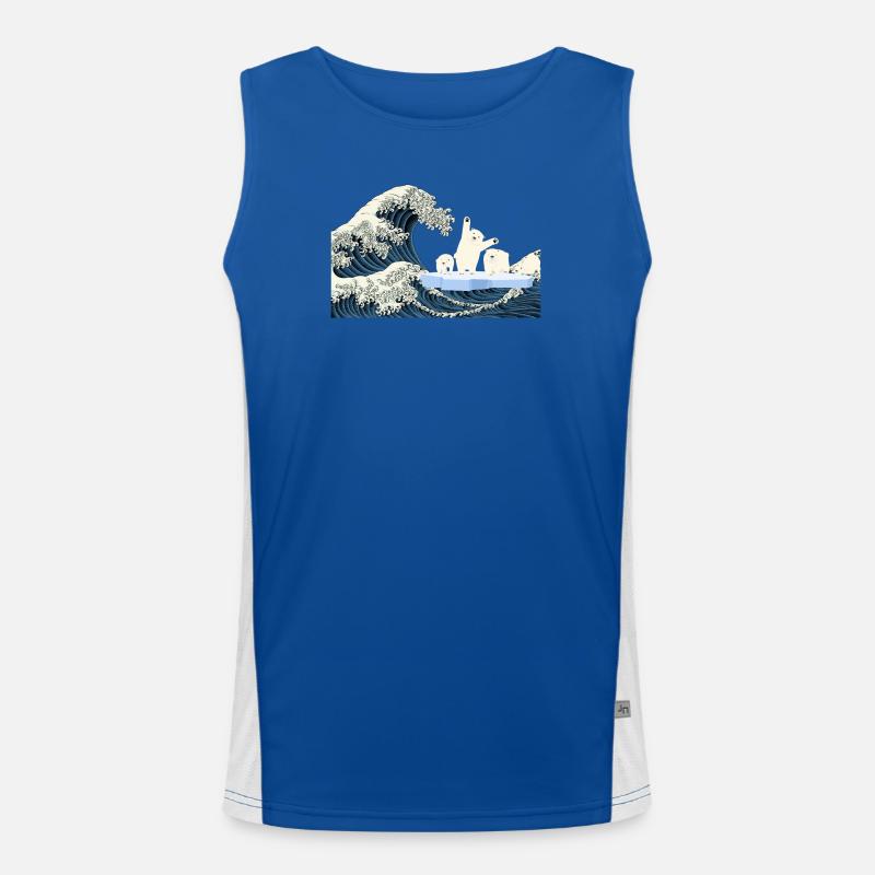 Help Eisbären T-Shirt Funktionelles Kontrast-Tank Top für Männer 