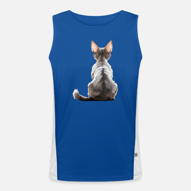 Devon Rex Katze Funktionelles Kontrast-Tank Top für Männer 