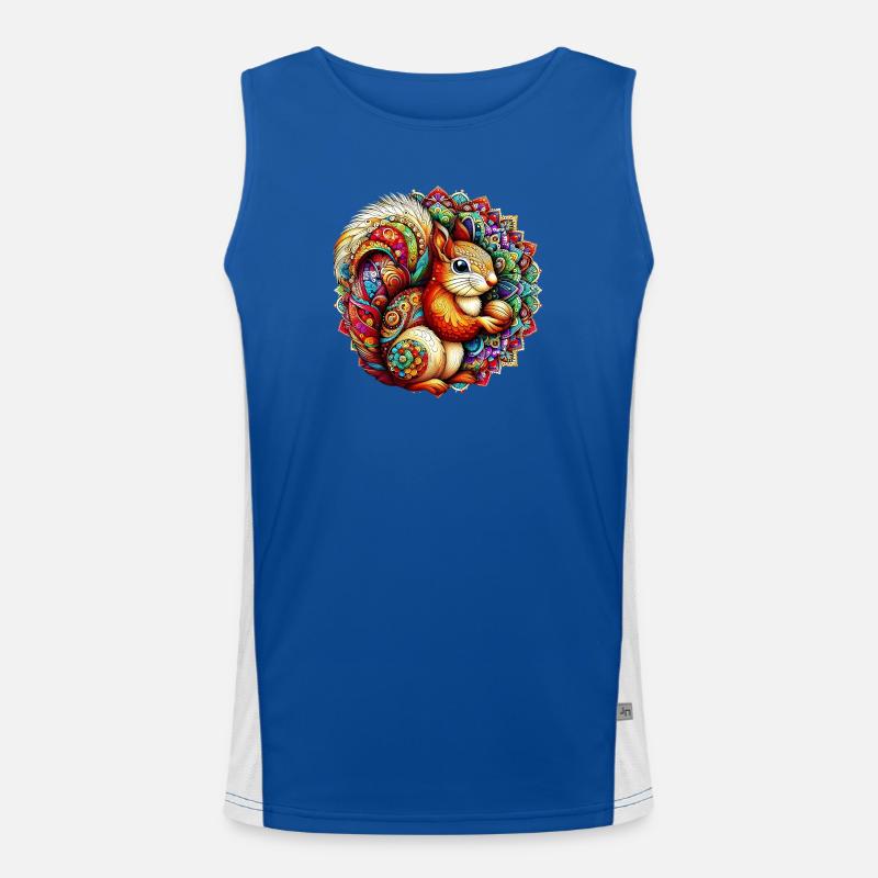 Écureuil décoré de Mandalas Débardeur respirant contrasté Homme 