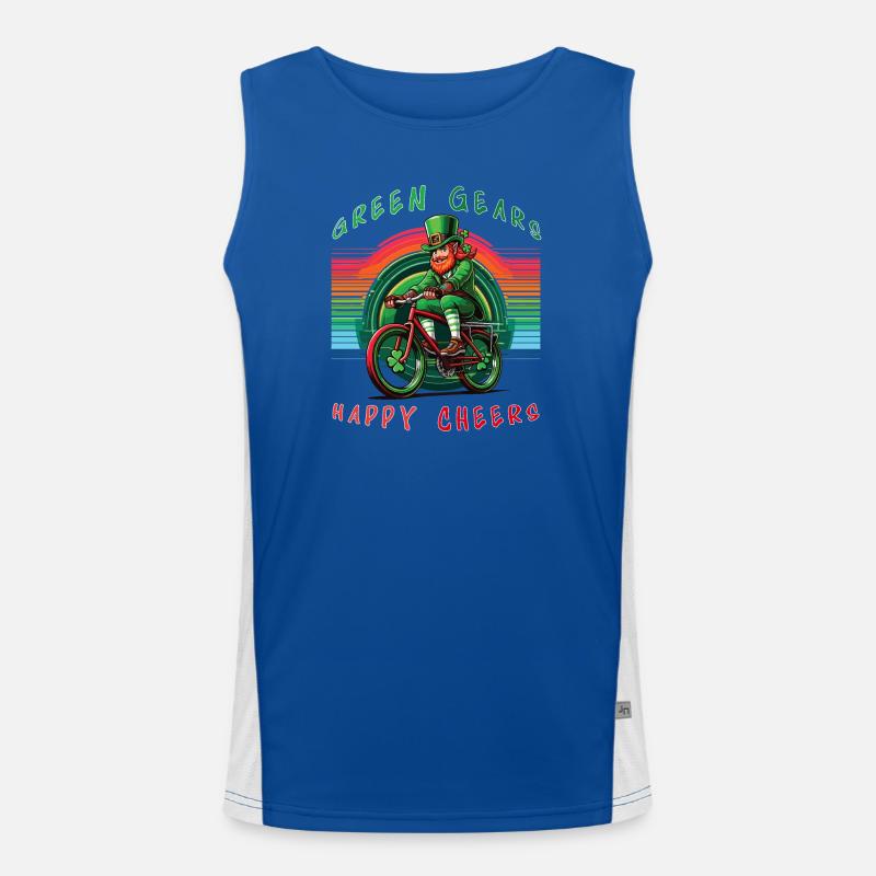 Leprechaun Cycling Conception de la Saint-Patrick Débardeur respirant contrasté Homme 