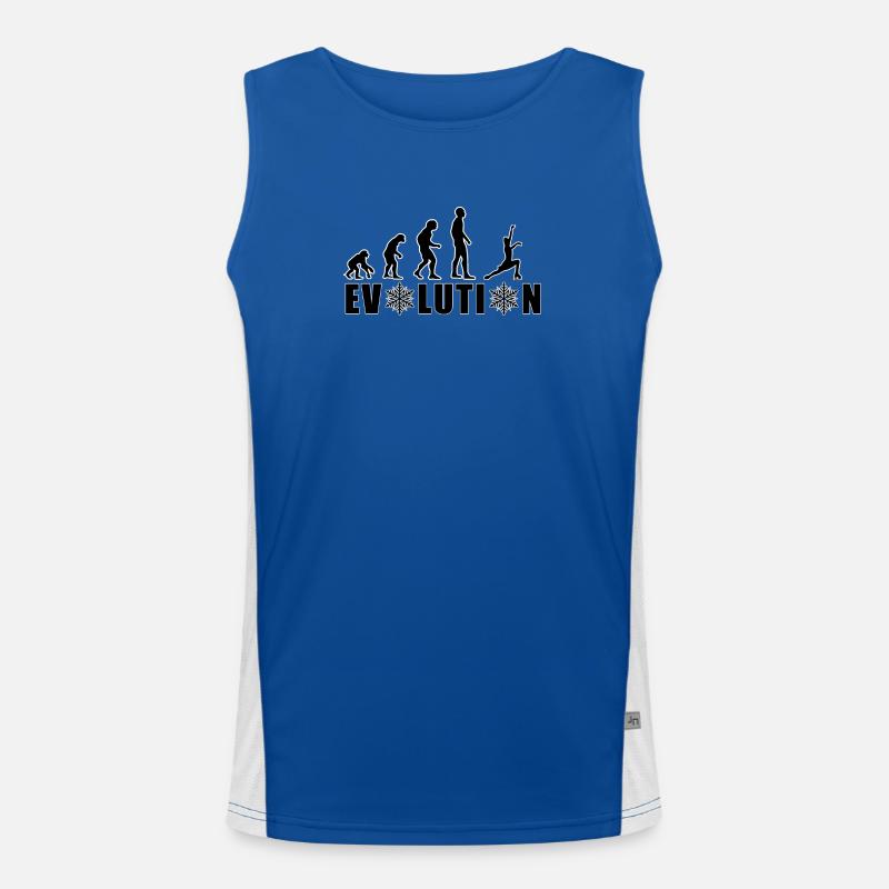 EVOLUTION FIGURE SKATING WINTER SNOW - Men's Functional Contrast Tank Top  - royal/white