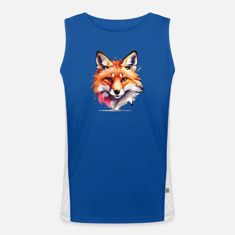 Aquarelle Fox Débardeur respirant contrasté Homme 
