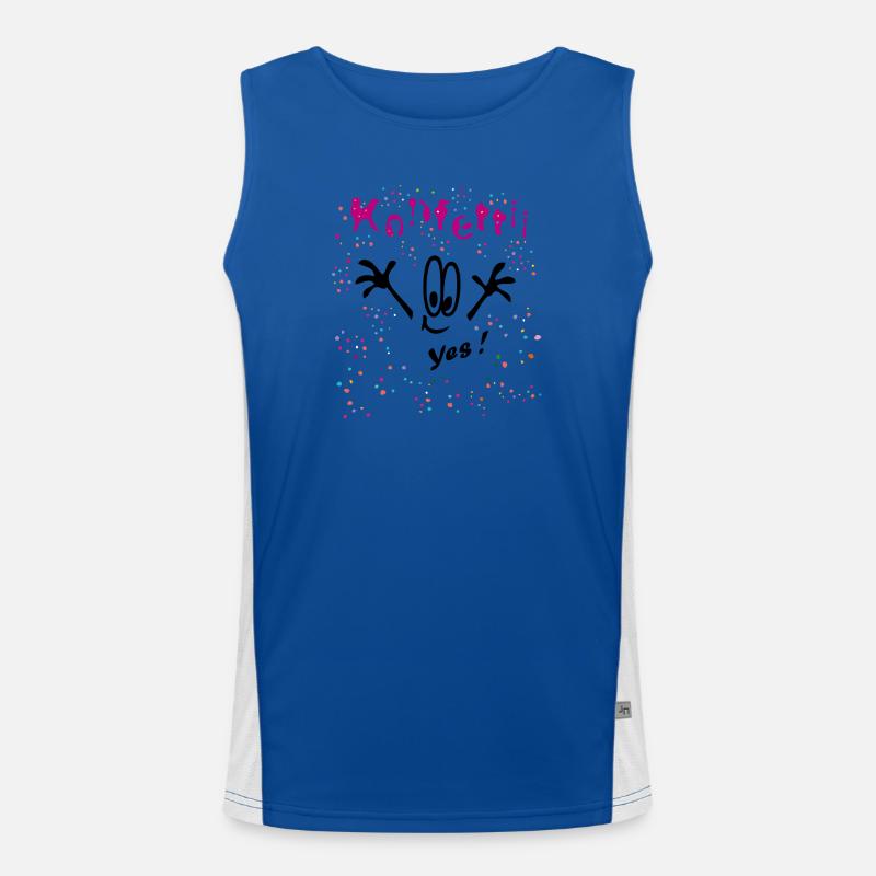 Confetti Carnival Comic Men's Functional Contrast Tank Top 